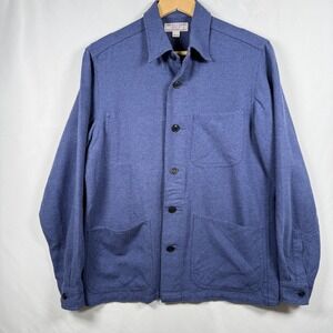 Wallace & Barnes x JCrew Wool Linen Shirt Jacket Small Blue Workwear Chore